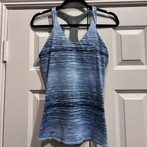 Nike Dri Fit Top Blue Size Small